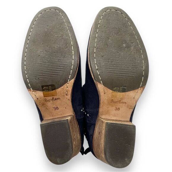Boden Keira Studded Ankle Booties Ink Dark Navy Suede Women’s Size 38 EU | 7 US - Picture 15 of 16